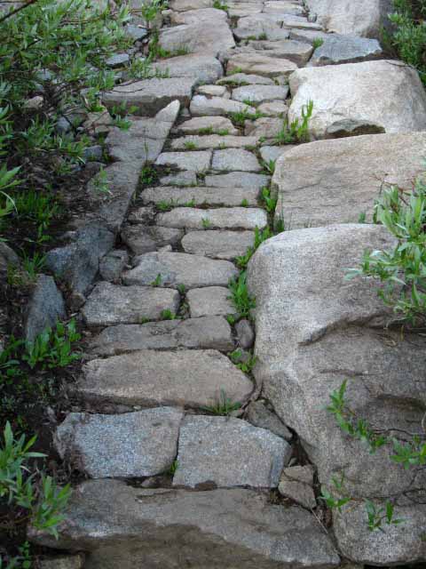 Fine trail work below East Carson Headwaters Gap.